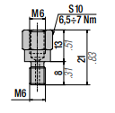 36M02A M6 PORT TO M6 PORT ADAPTER