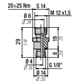 36R2401 G 1/8-EO-24° PORT ADAPTER