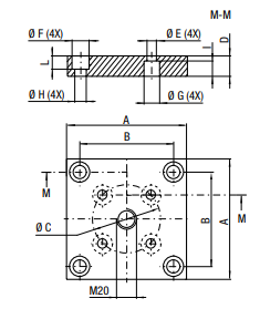 FBB195 BOLT ON BASE MOUNT 195 MM Ø GAS SPRING