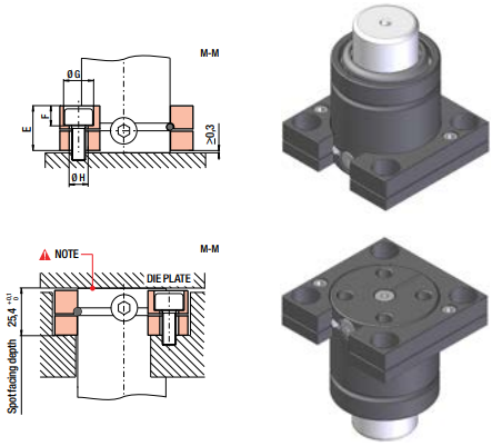 FS163 BOTTOM SPLIT FLNGE SQUARE MOUNT