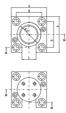 FS163 BOTTOM SPLIT FLNGE SQUARE MOUNT