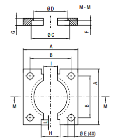 FS2C32 SPLIT BASE FLANGE MOUNT FOR LINKED SYSTEM