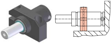 FSE45 CLAMP MOUNTS 45 MM Ø GAS SPRING