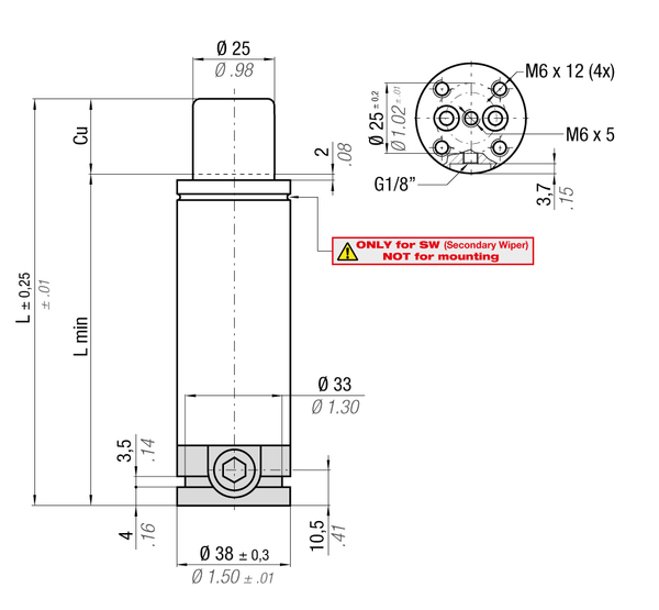 ML1000-010D-N 38MM  DIA X 10MM  STROKE W/ NO GAS