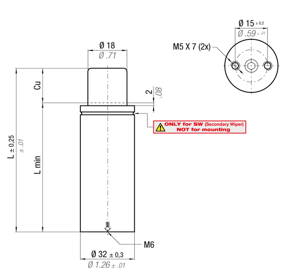 ML500-038D 32MM  DIA X 38MM  STROKE