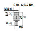 RSMTCD M6 PORT TO TSMM8 HOSE END - STRAIGHT