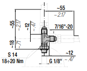 RTC-L G 1/8 JIC 37° RUN TEE PORT ADAPTER