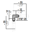 RTT-R G 1/8 JIC 37° 90° HOSE TO HOSE ADAPTER