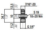 36J01A G 1/4 JIC 37° STRAIGHT PORT ADAPTER