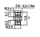 36MTTD TSMM8 HOSE TO TSMM8 HOSE CONNECTION - STRAIGHT