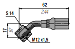 36P2403 45 DEG. HOSE CONNECTION HY500