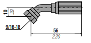 36P9/1608 ORFS 45 DEGREE HOSE FITTING HY400