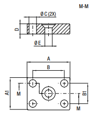 FBE25 BOLT ON BASE MOUNT 25 MM Ø GAS SPRING