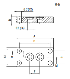 FBE32 BOLT ON BASE MOUNT 32 MM Ø GAS SPRING