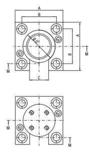 FS163 BOTTOM SPLIT FLNGE SQUARE MOUNT