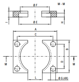 FS2A63 SPLIT BASE FLANGE MOUNT FOR LINKED SYSTEM