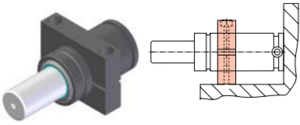 FSD38 CLAMP MOUNTS 38 MM Ø GAS SPRING