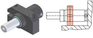 FSE45 CLAMP MOUNTS 45 MM Ø GAS SPRING