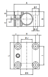 FSG25 25 mm Horizontal Body Mount