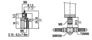 MB M6 PORT TO M6 PORT EXTENSION (M50 - M200 AND RV170 - RV320)