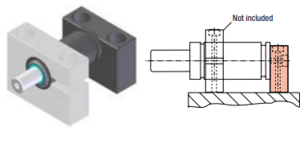 R95A REAR SPRING BLOCK MOUNT 95 MM Ø BACK PLATE