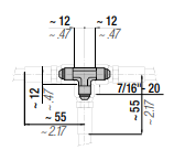 RTT-T G 1/8 JIC 37° TEE HOSE TO HOSE ADAPTER