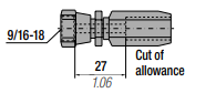 SHF-R HY 250 REUSABLE HOSE STRAIGHT SWIVEL